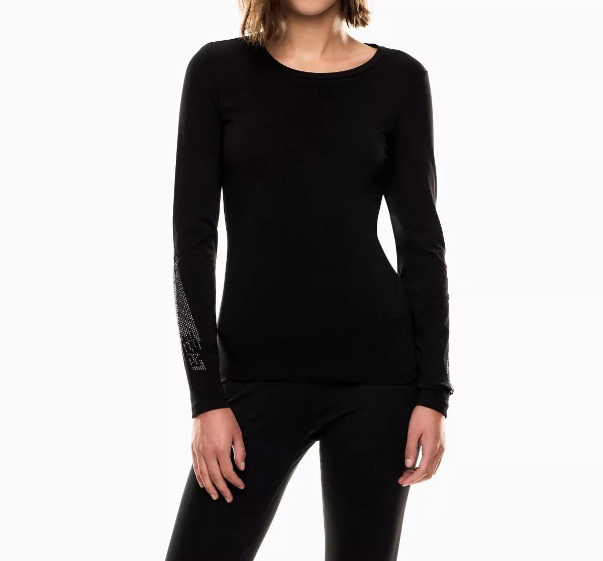 T-Shirt manica lunga 7W000522 AF10373 UC001 EA7 Black 