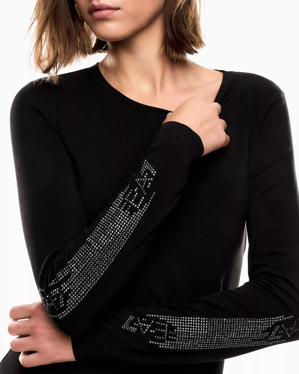 T-Shirt manica lunga 7W000522 AF10373 UC001 EA7 Black 
