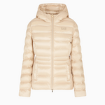 Piumino con cappuccio 7W000684 AF12475 U1046 EA7 Beige 