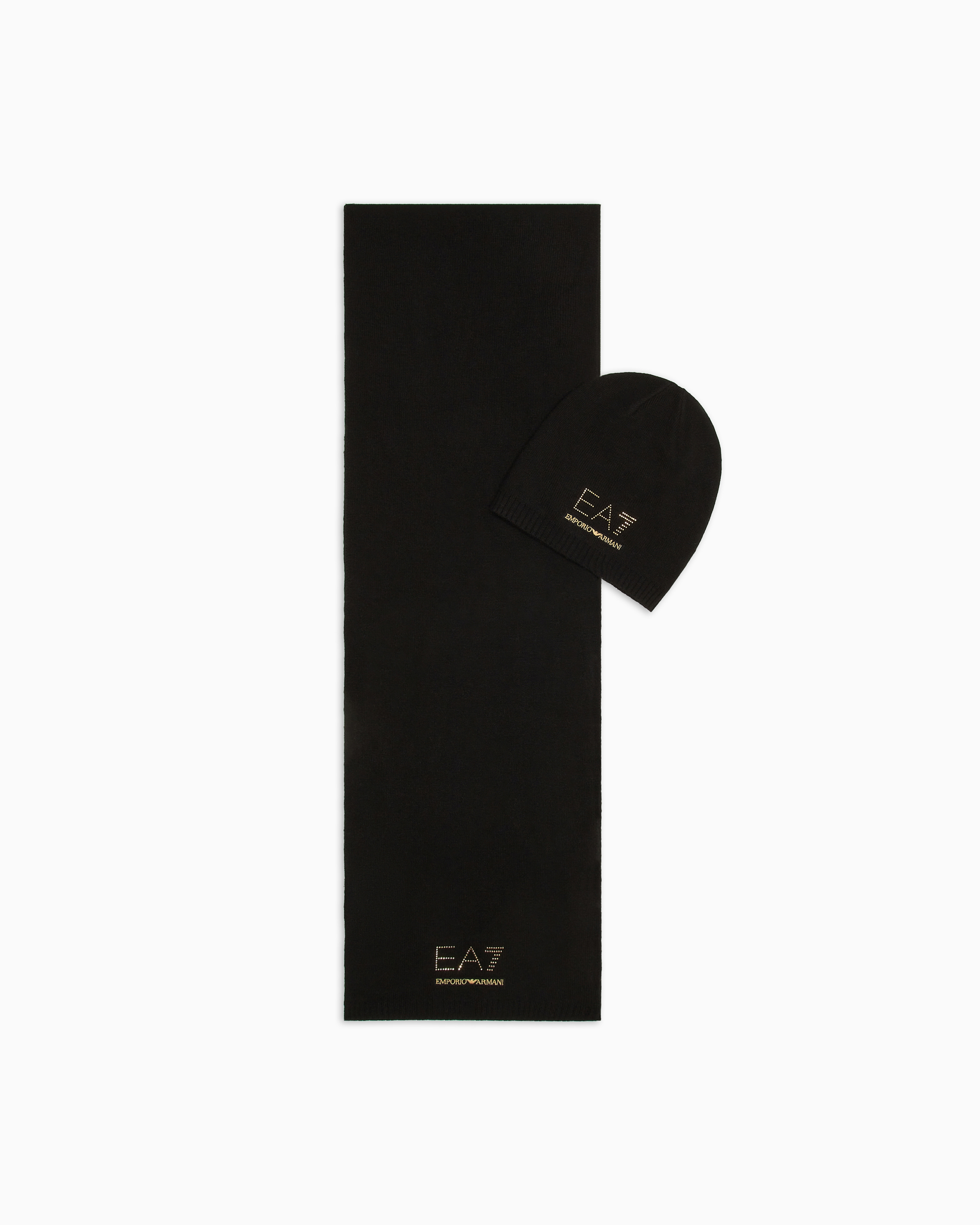 Set sciarpa e cappello 7W000717 AF16843 UC001 EA7 Black 