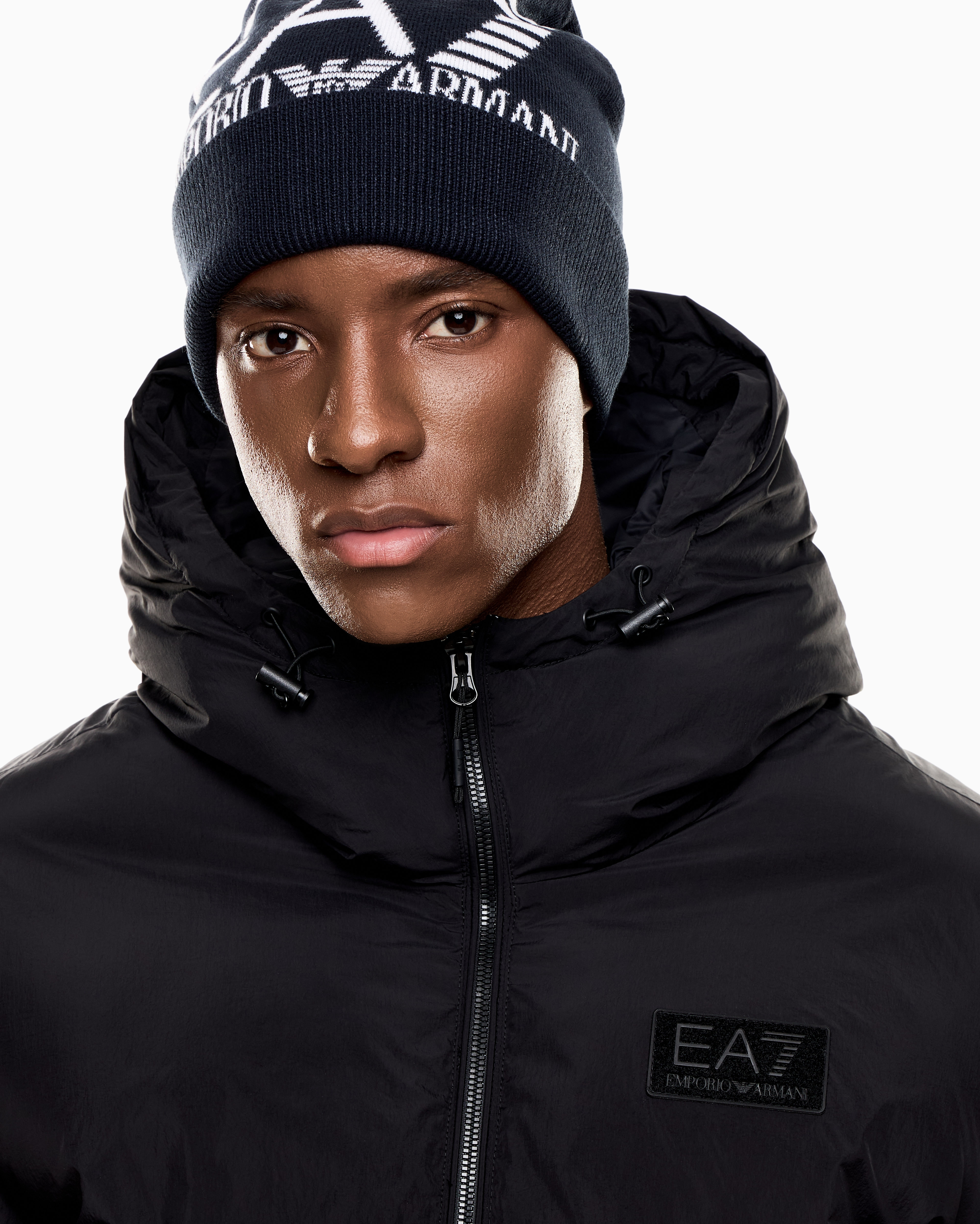 Cappello in lana logato 7X000006 AF11994 MB038 EA7 Blue navy 
