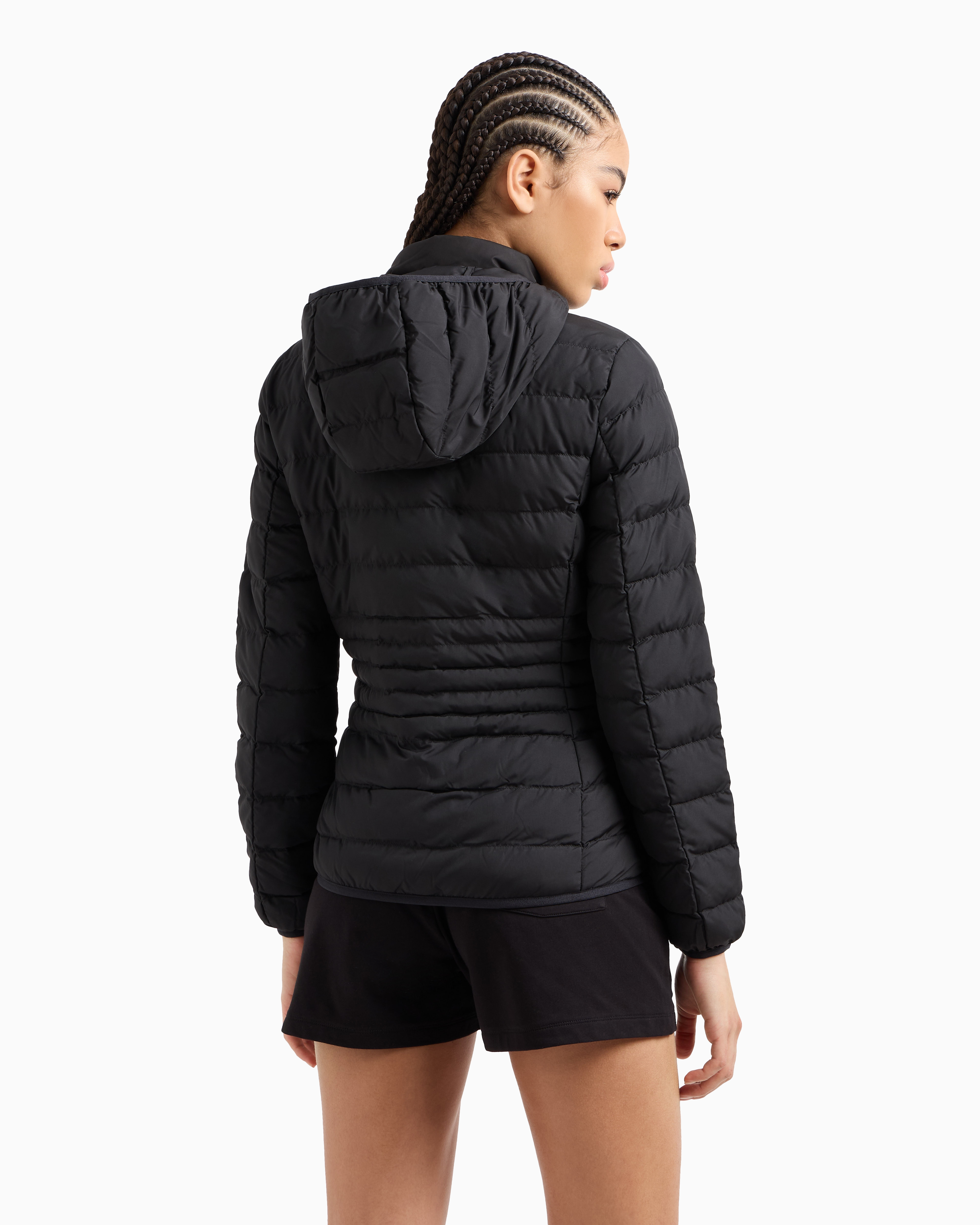 Piumino con cappuccio staccabile 8NTB23 TNF8Z 0200 EA7 Black 