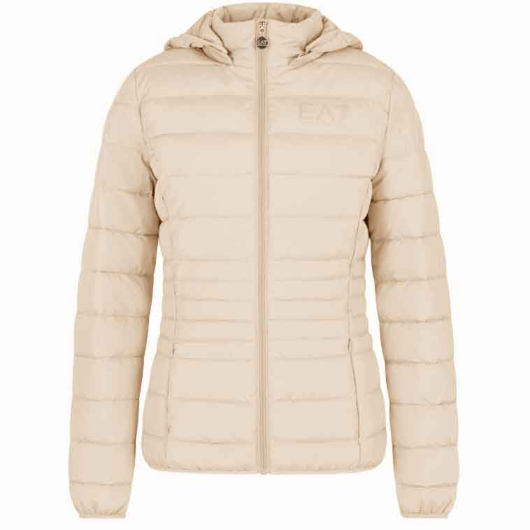 Piumino con cappuccio staccabile 8NTB23 TNF8Z U1046 EA7 Beige 