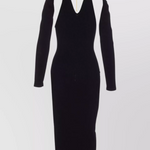 Abito scollato manica lunga AM11S58E2 110 ELISABETTA FRANCHI Black 