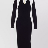 Abito scollato manica lunga AM11S58E2 110 ELISABETTA FRANCHI Black 