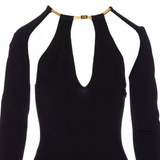 Abito scollato manica lunga AM11S58E2 110 ELISABETTA FRANCHI Black 