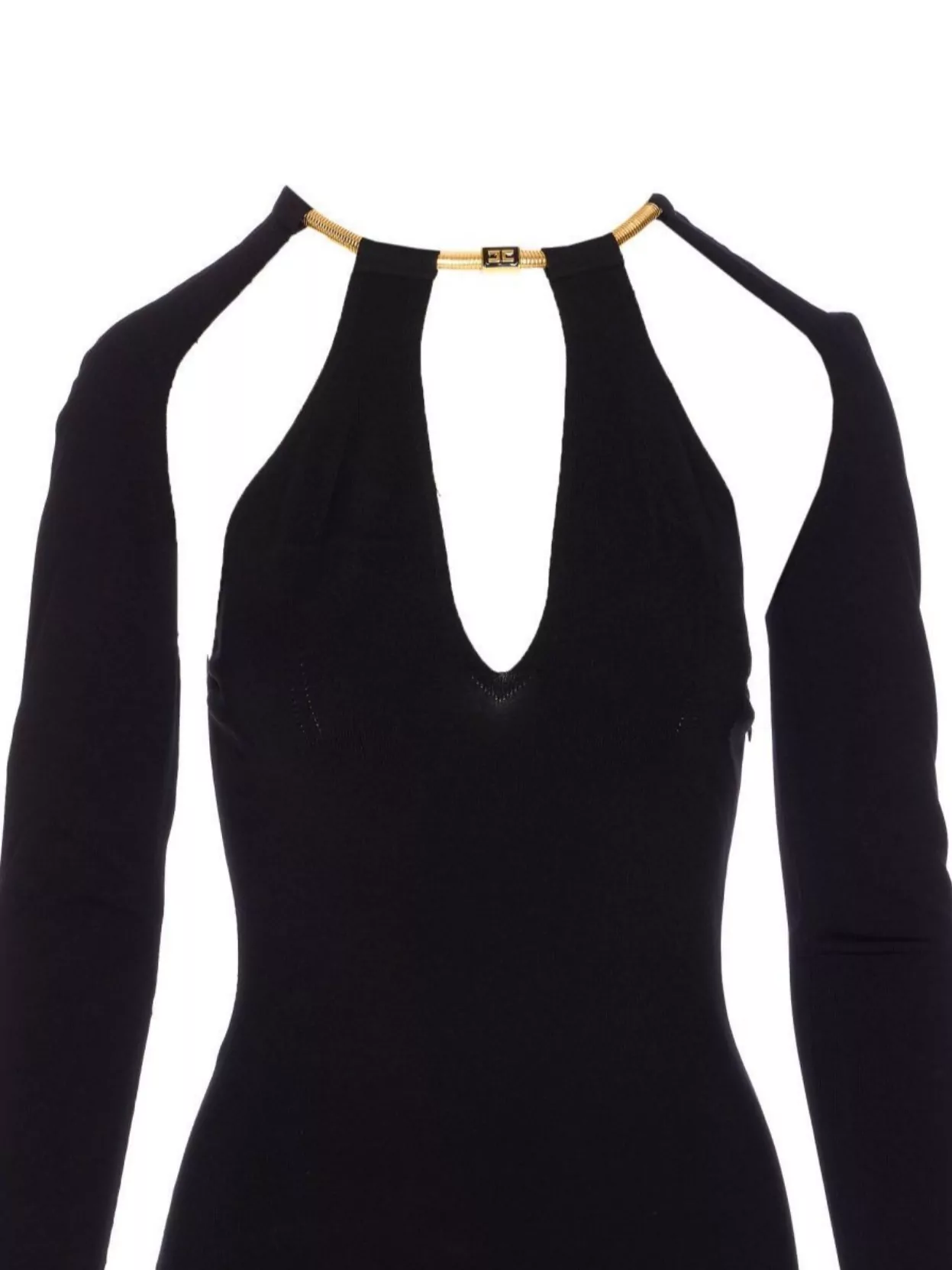 Abito scollato manica lunga AM11S58E2 110 ELISABETTA FRANCHI Black 