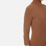 Abito in maglia a costine con taschino AM23B56E2 EC1 ELISABETTA FRANCHI Brown sugar 