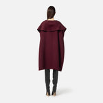 Mantella in panno di lana double CP67D56E2 EA4 ELISABETTA FRANCHI Merlot 