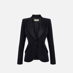Giacca in crêpe leggero GI15456E2 110 ELISABETTA FRANCHI Nero 