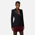 Giacca in crêpe leggero GI15456E2 110 ELISABETTA FRANCHI Nero 