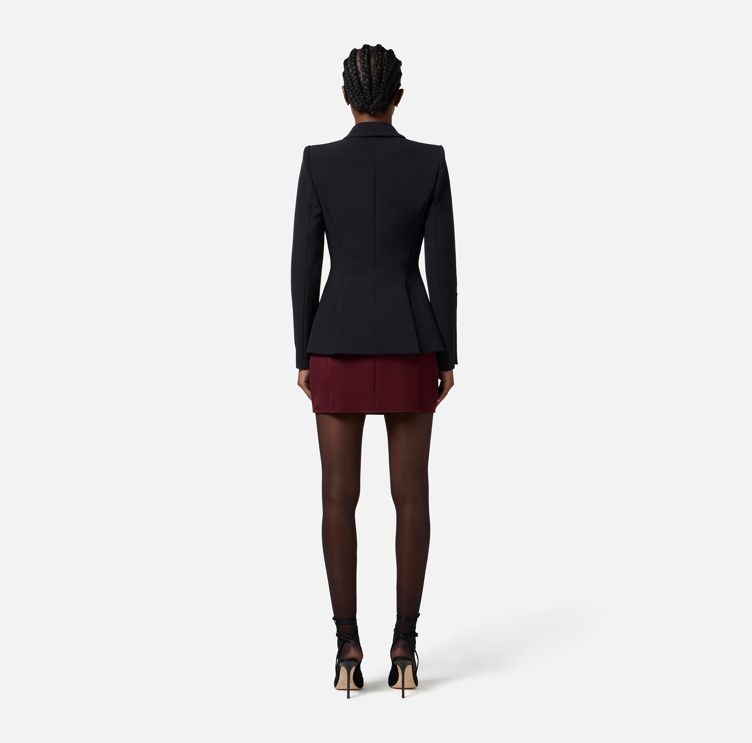 Giacca in crêpe leggero GI15456E2 110 ELISABETTA FRANCHI Nero 