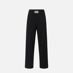 Pantaloni in viscosa con bande lucide KP69S56E2 EF3 ELISABETTA FRANCHI Nero/milk 