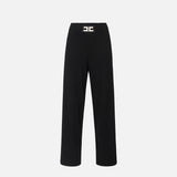 Pantaloni in viscosa con bande lucide KP69S56E2 EF3 ELISABETTA FRANCHI Nero/milk 