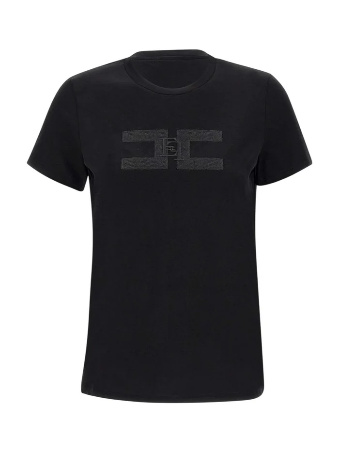 T-shirt in jersey di cotone MA00756E2 110 ELISABETTA FRANCHI Nero 