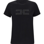 T-shirt in jersey di cotone MA00756E2 110 ELISABETTA FRANCHI Nero 