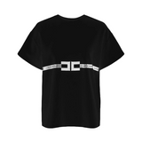 T-shirt in jersey di cotone pesante con logo MA02256E2 110 ELISABETTA FRANCHI Nero 