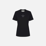 T-shirt in jersey di cotone con stampa MA63D56E2 110 ELISABETTA FRANCHI Nero 