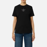 T-shirt in jersey di cotone con stampa MA63D56E2 110 ELISABETTA FRANCHI Nero 