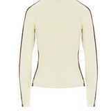 Maglia in viscosa con bande lucide MK03S56E2 EG2 ELISABETTA FRANCHI Milk/coffee 