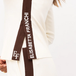 Maglia in viscosa con bande lucide MK03S56E2 EG2 ELISABETTA FRANCHI Milk/coffee 