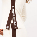 Maglia in viscosa con bande lucide MK03S56E2 EG2 ELISABETTA FRANCHI Milk/coffee 