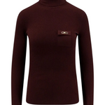 Maglia collo alto in lana MK11B56E2 EA4 ELISABETTA FRANCHI Merlot 