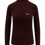 Maglia collo alto in lana MK11B56E2 EA4 ELISABETTA FRANCHI Merlot 
