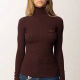 Maglia collo alto in lana MK11B56E2 EA4 ELISABETTA FRANCHI Merlot 