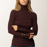 Maglia collo alto in lana MK11B56E2 EA4 ELISABETTA FRANCHI Merlot 