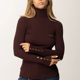 Maglia collo alto in lana MK11B56E2 EA4 ELISABETTA FRANCHI Merlot 