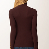 Maglia collo alto in lana MK11B56E2 EA4 ELISABETTA FRANCHI Merlot 