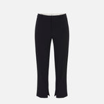 Pantaloni in crêpe leggero con dettagli smoking PA08856E2 110 ELISABETTA FRANCHI Nero 