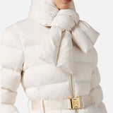 Piumino in tessuto vela jacquard PI84D56E2 DZ9 ELISABETTA FRANCHI Milk 