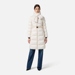 Piumino in tessuto vela jacquard PI84D56E2 DZ9 ELISABETTA FRANCHI Milk 