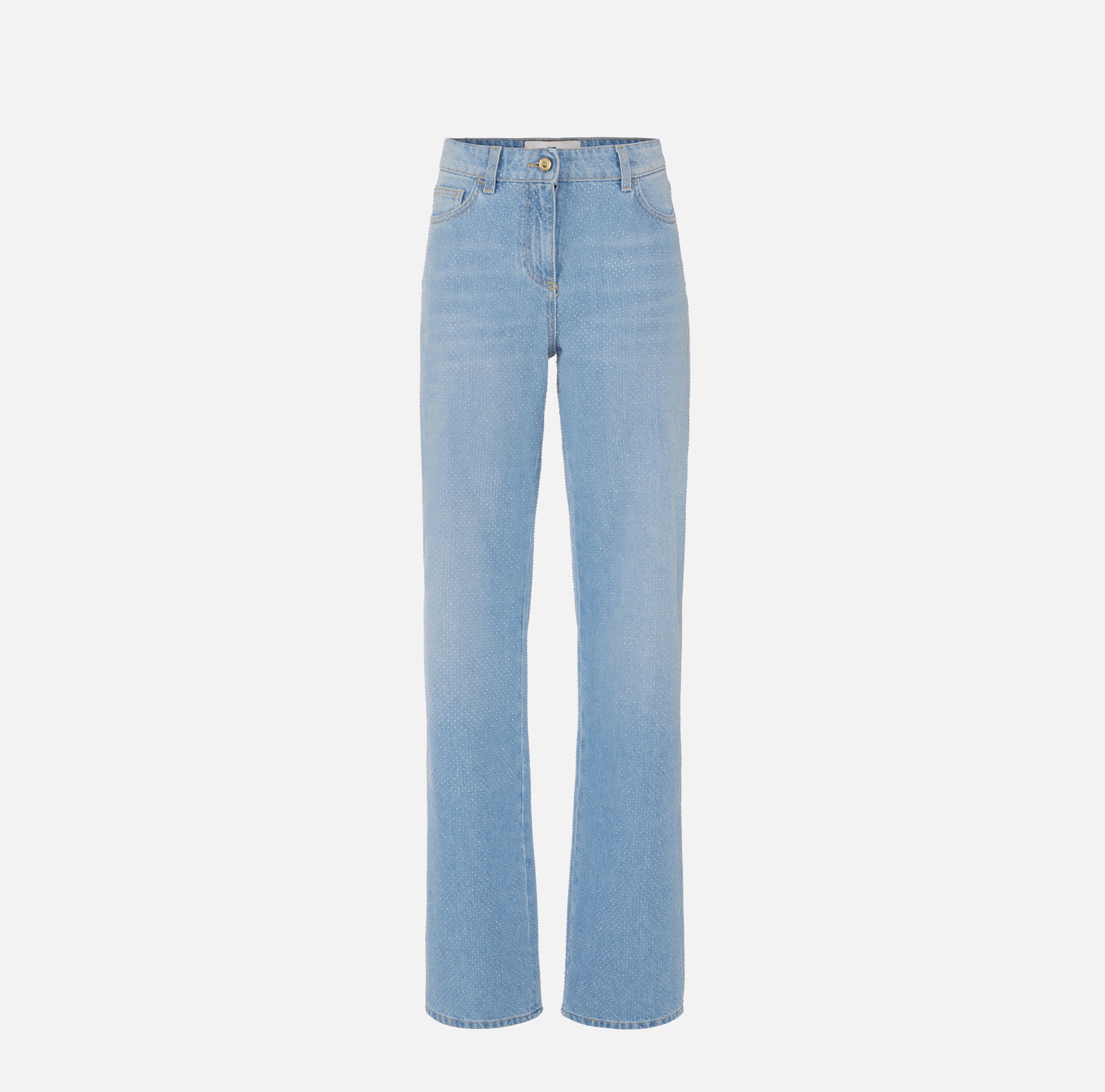 Jeans in denim con strass PJ06N56E2 192 ELISABETTA FRANCHI Light blue 