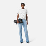 Jeans in denim con strass PJ06N56E2 192 ELISABETTA FRANCHI Light blue 