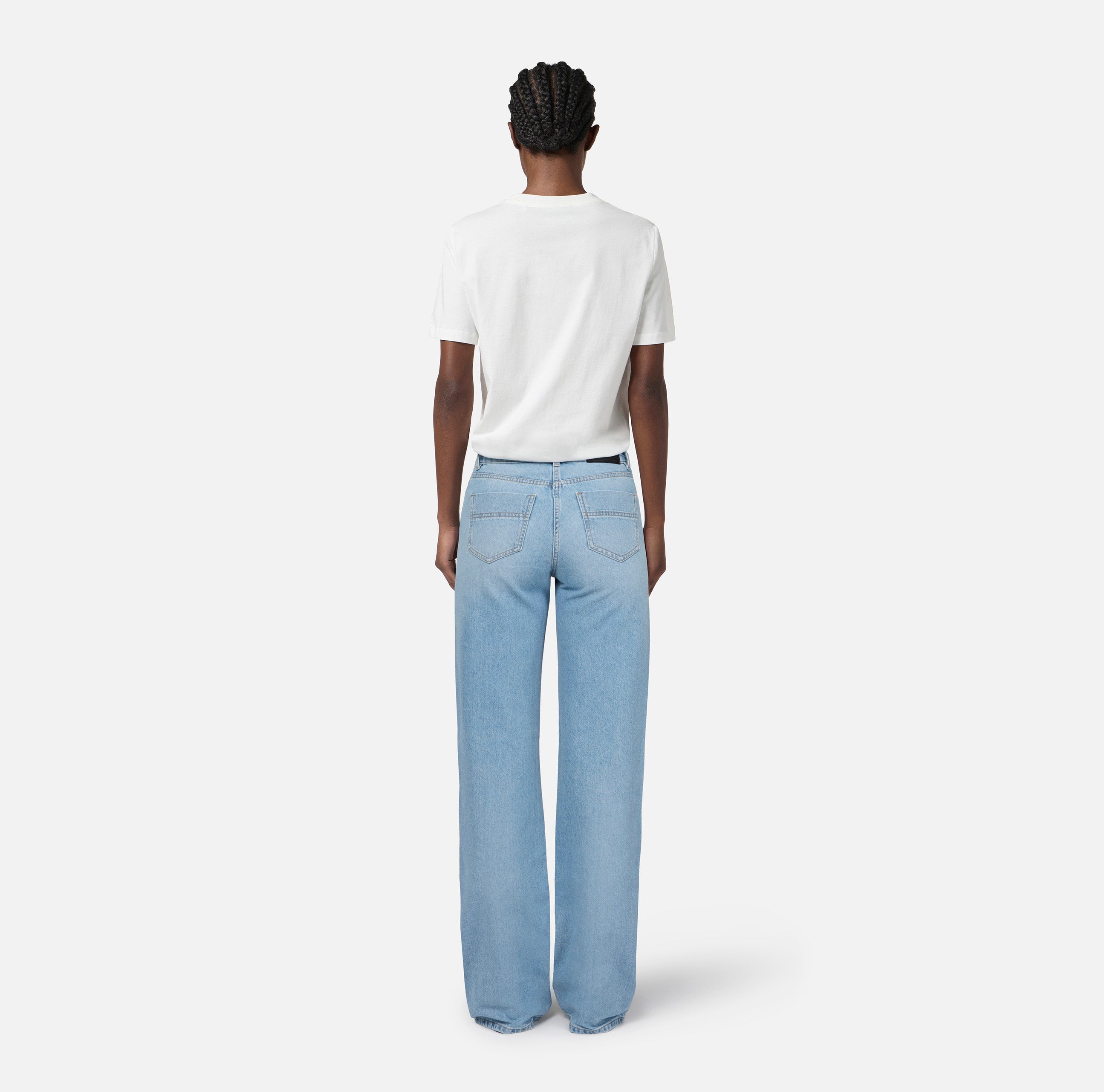 Jeans in denim con strass PJ06N56E2 192 ELISABETTA FRANCHI Light blue 