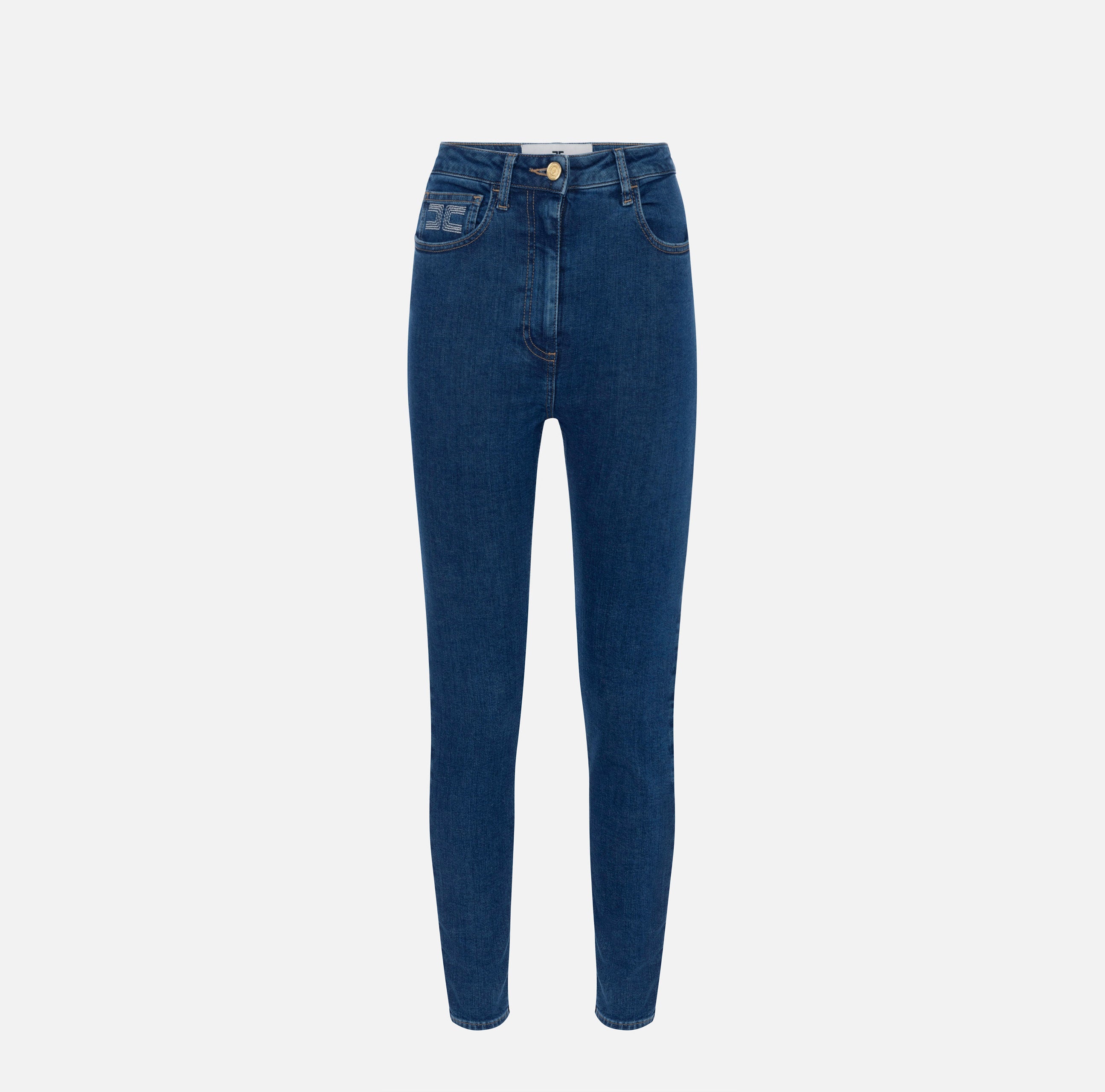 Jeans con logo PJ08I56E2 104 ELISABETTA FRANCHI Blue denim 