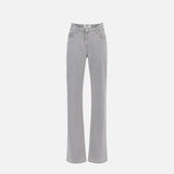 Jeans a vita doppia con logo ricamato PJ11D56E2 382 ELISABETTA FRANCHI Light grey 