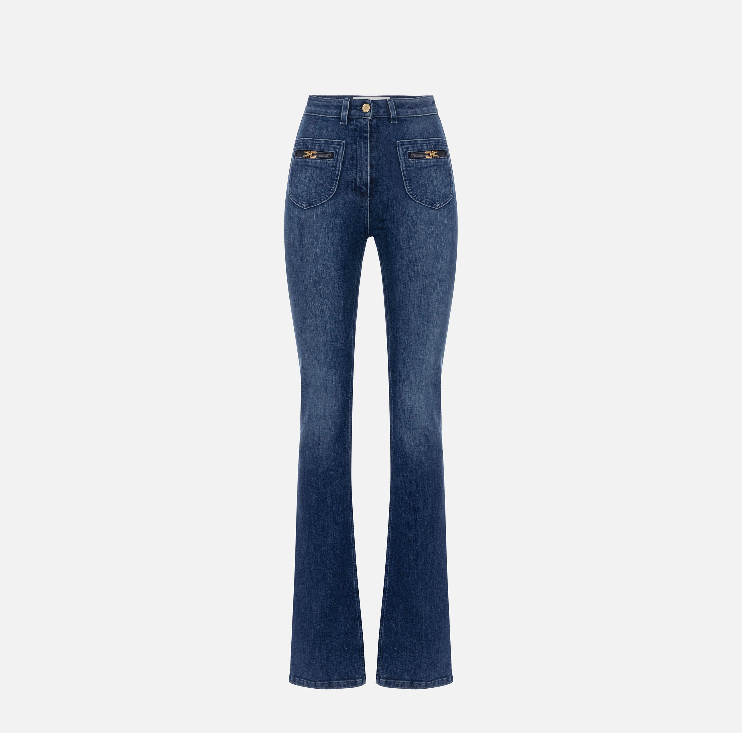 Jeans con logo gioiello PJ12N56E2 104 ELISABETTA FRANCHI Blue denim 