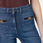 Jeans con logo gioiello PJ12N56E2 104 ELISABETTA FRANCHI Blue denim 