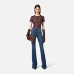 Jeans con logo gioiello PJ12N56E2 104 ELISABETTA FRANCHI Blue denim 