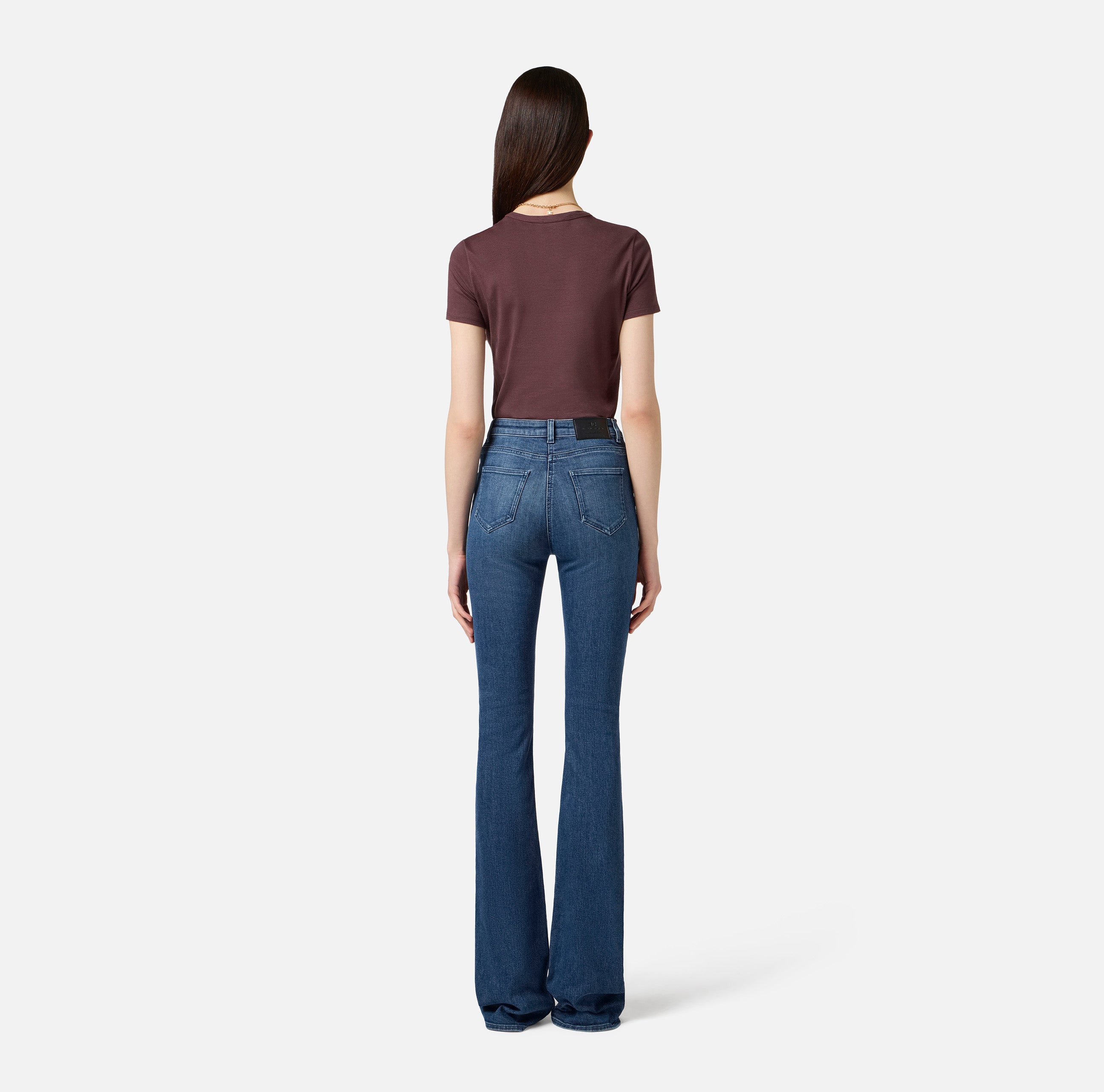 Jeans con logo gioiello PJ12N56E2 104 ELISABETTA FRANCHI Blue denim 