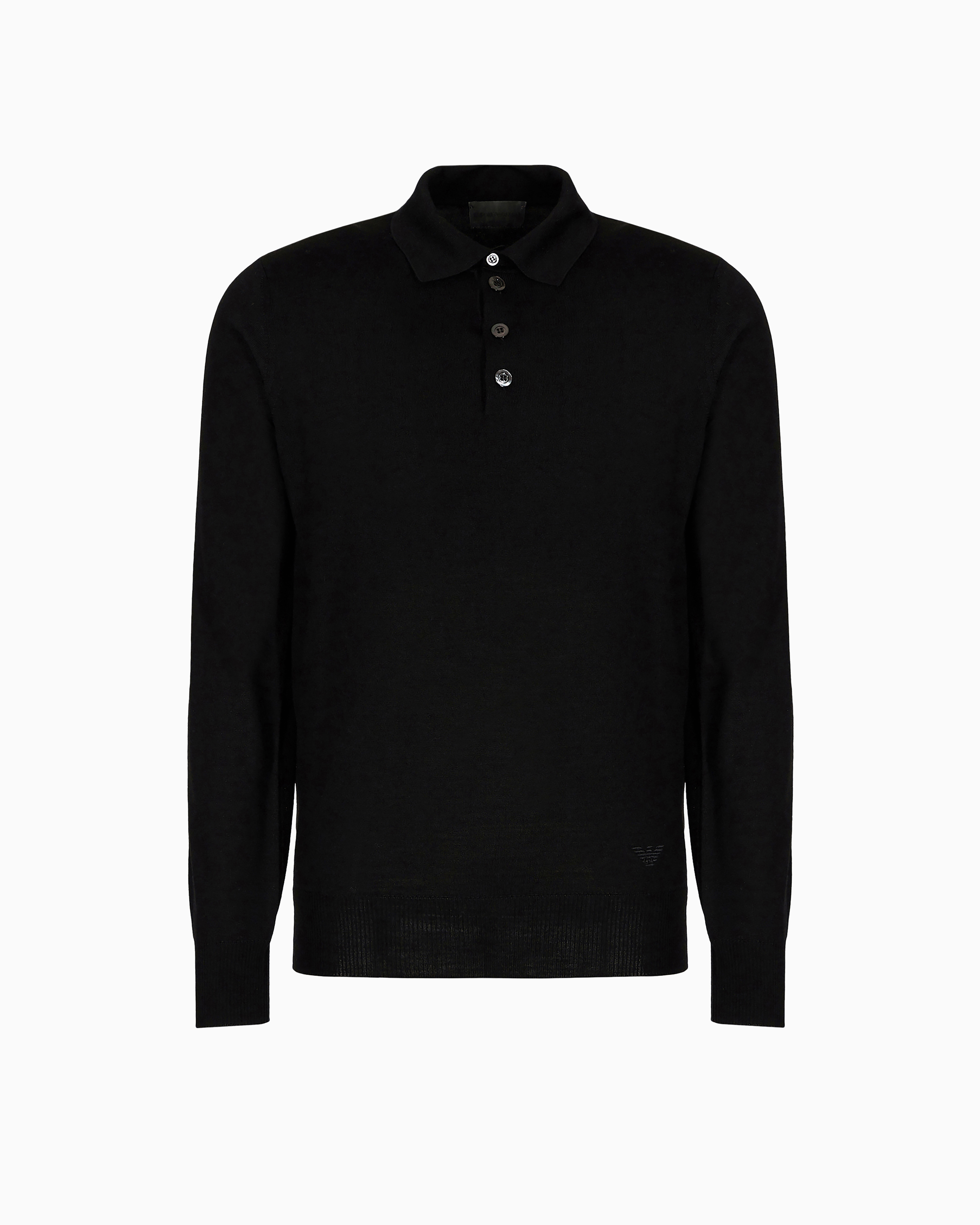 Polo in lana 8N1F43 1M67Z 0999 EMPORIO ARMANI Black 