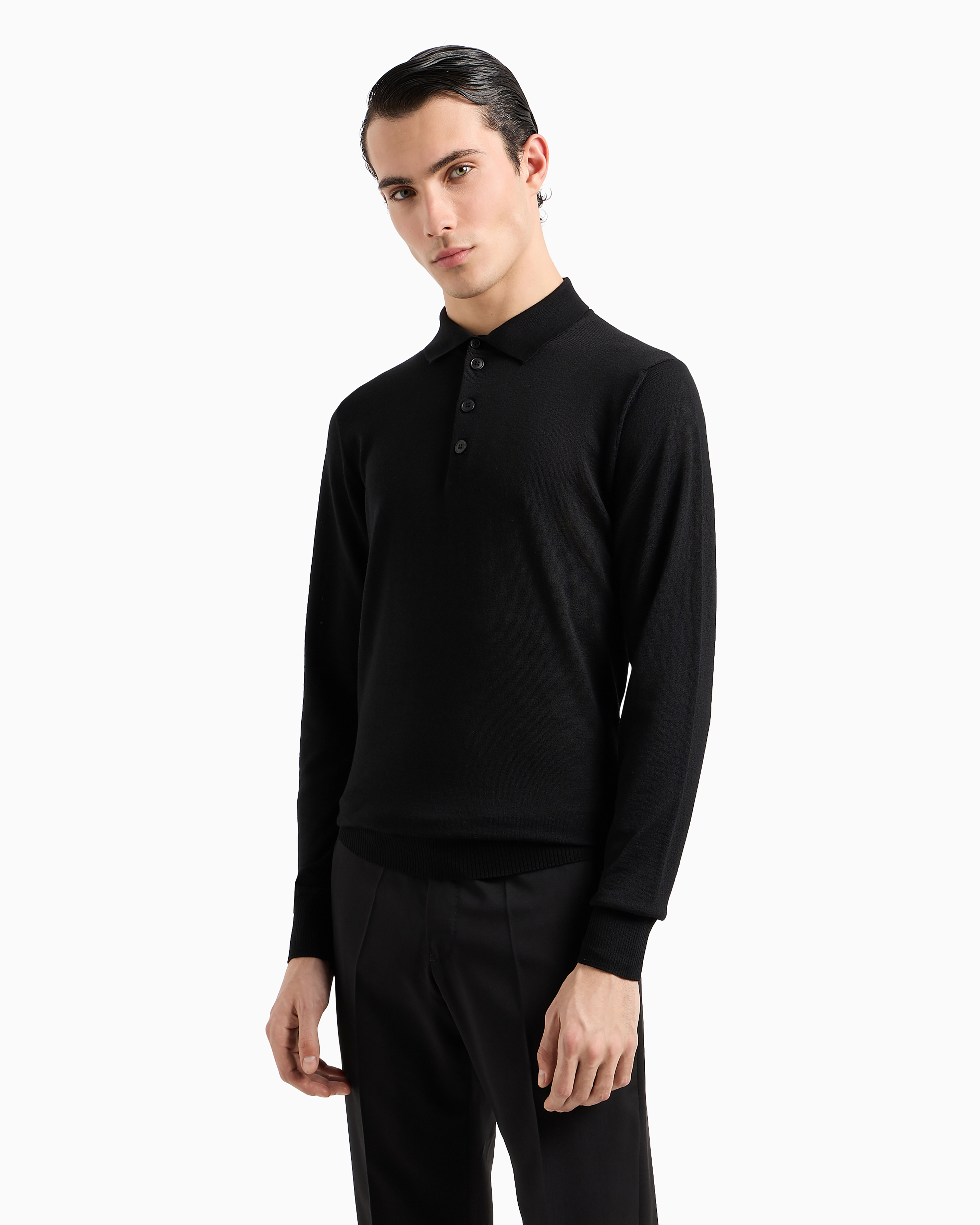 Polo in lana 8N1F43 1M67Z 0999 EMPORIO ARMANI Black 