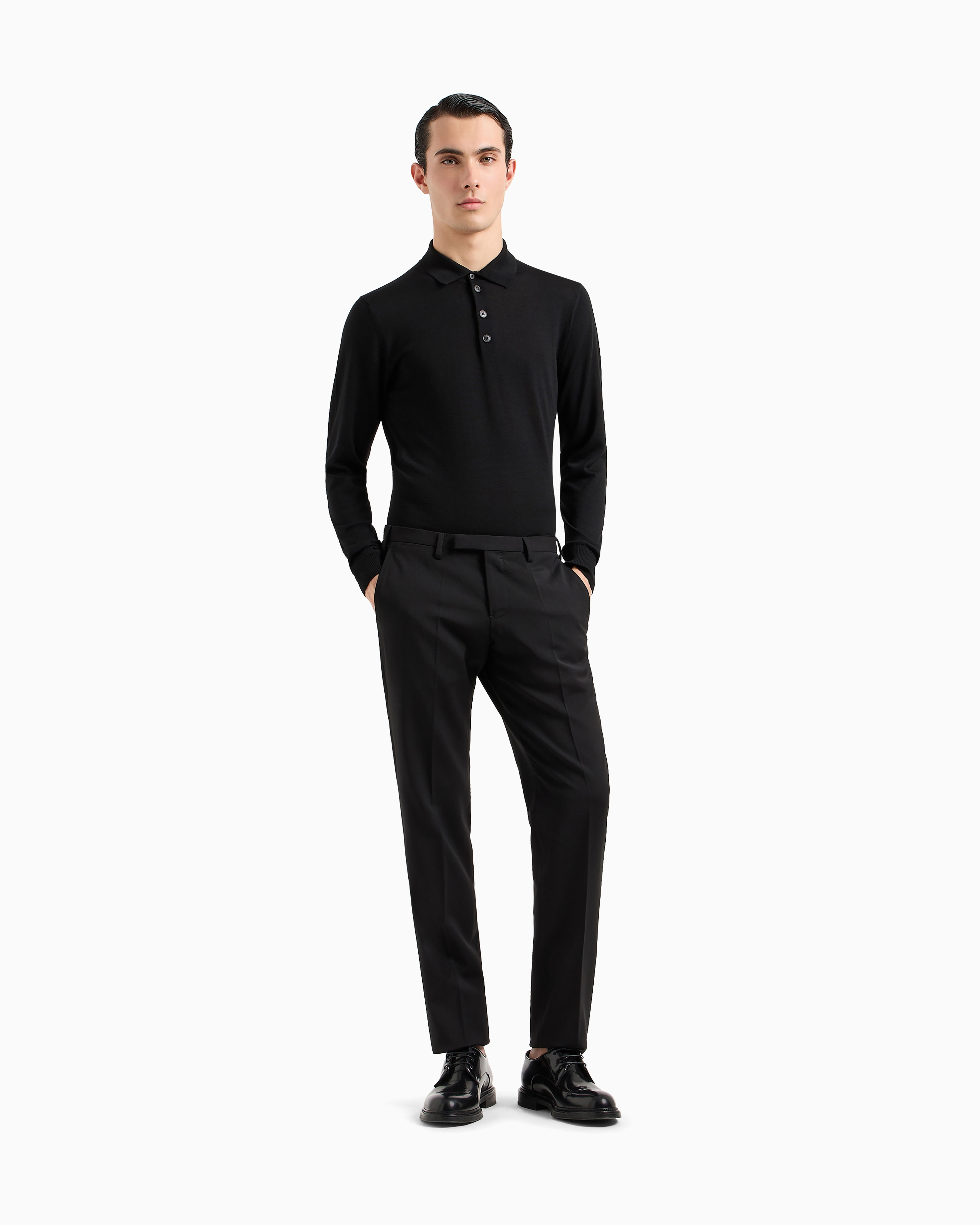 Polo in lana 8N1F43 1M67Z 0999 EMPORIO ARMANI Black 