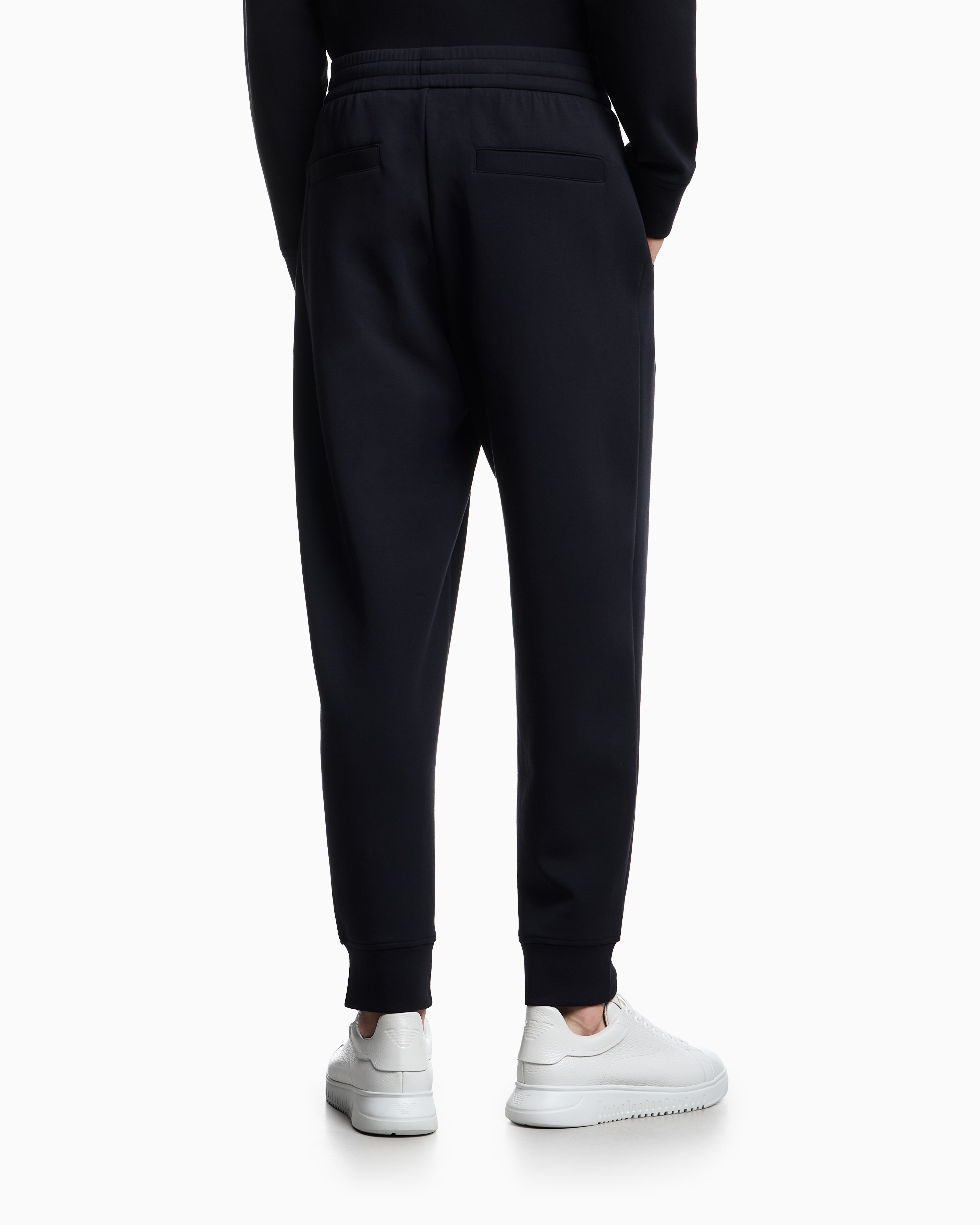 Jogger in jersey con logo ricamato 8N1PT0 1JHSZ 0920 EMPORIO ARMANI Blue 