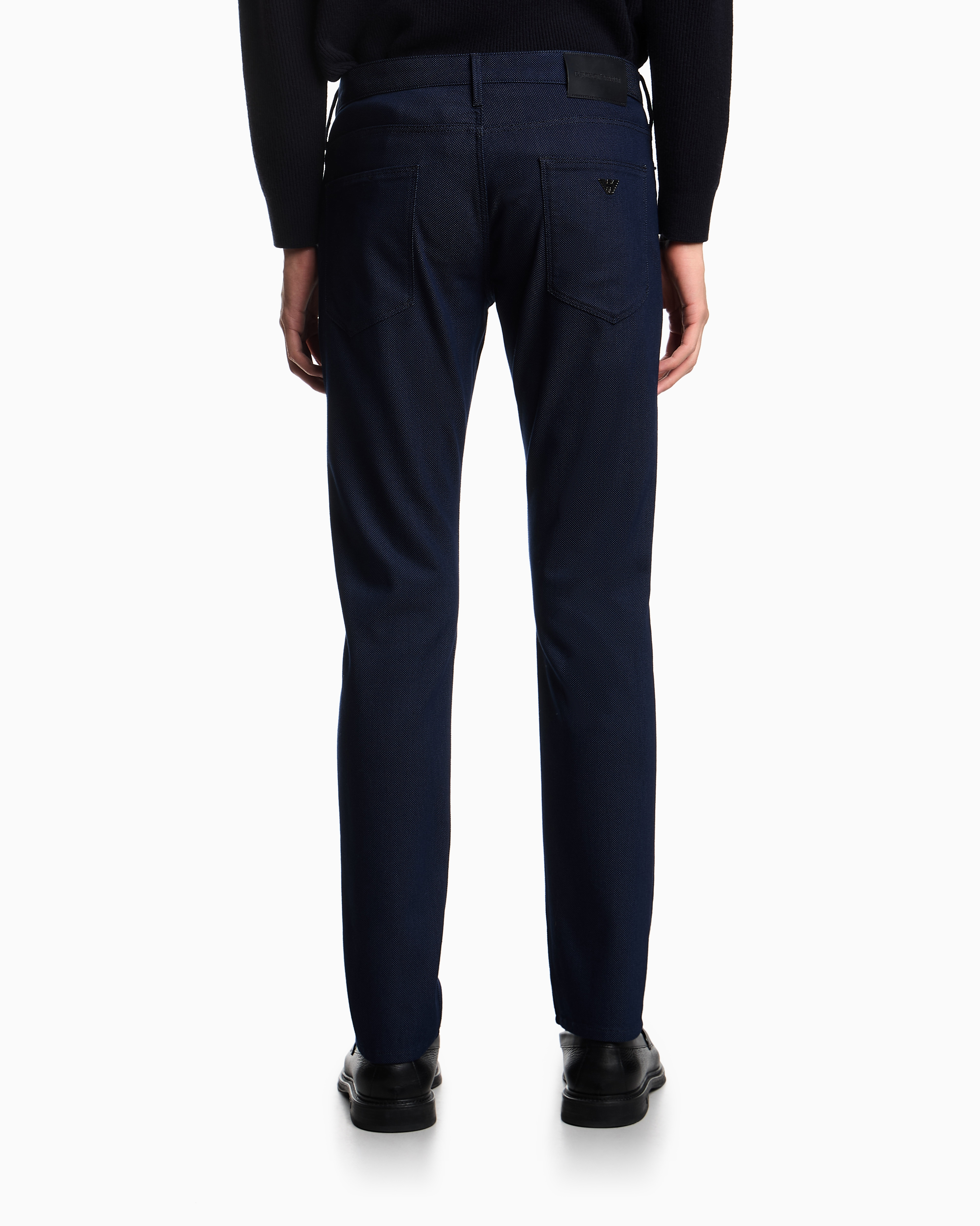 Pantalone in cotone con micro pois EM000121 AF14124 FB021 EMPORIO ARMANI Blue 
