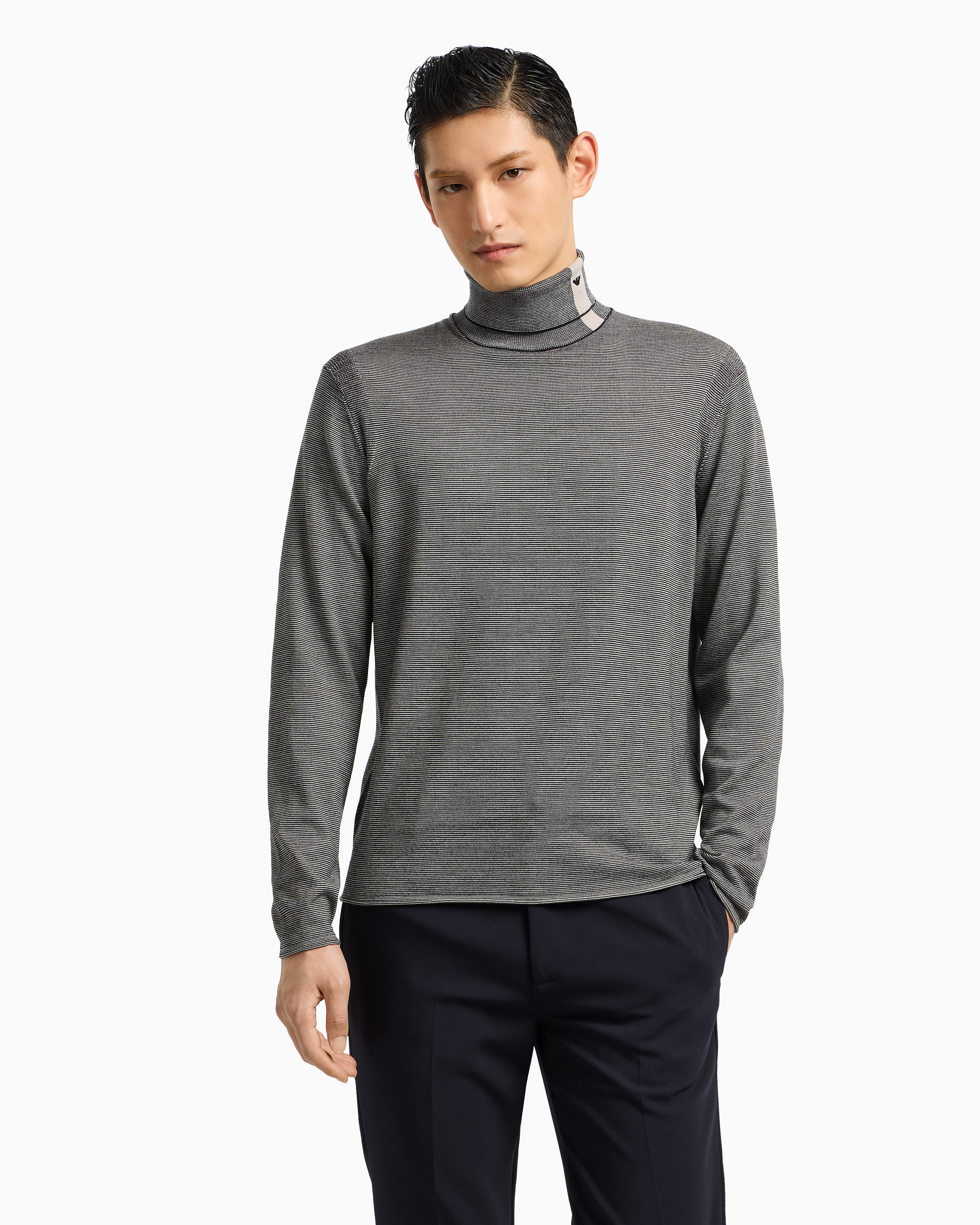 Maglia collo alto EM002025 AF14195 FB067 EMPORIO ARMANI Blu 